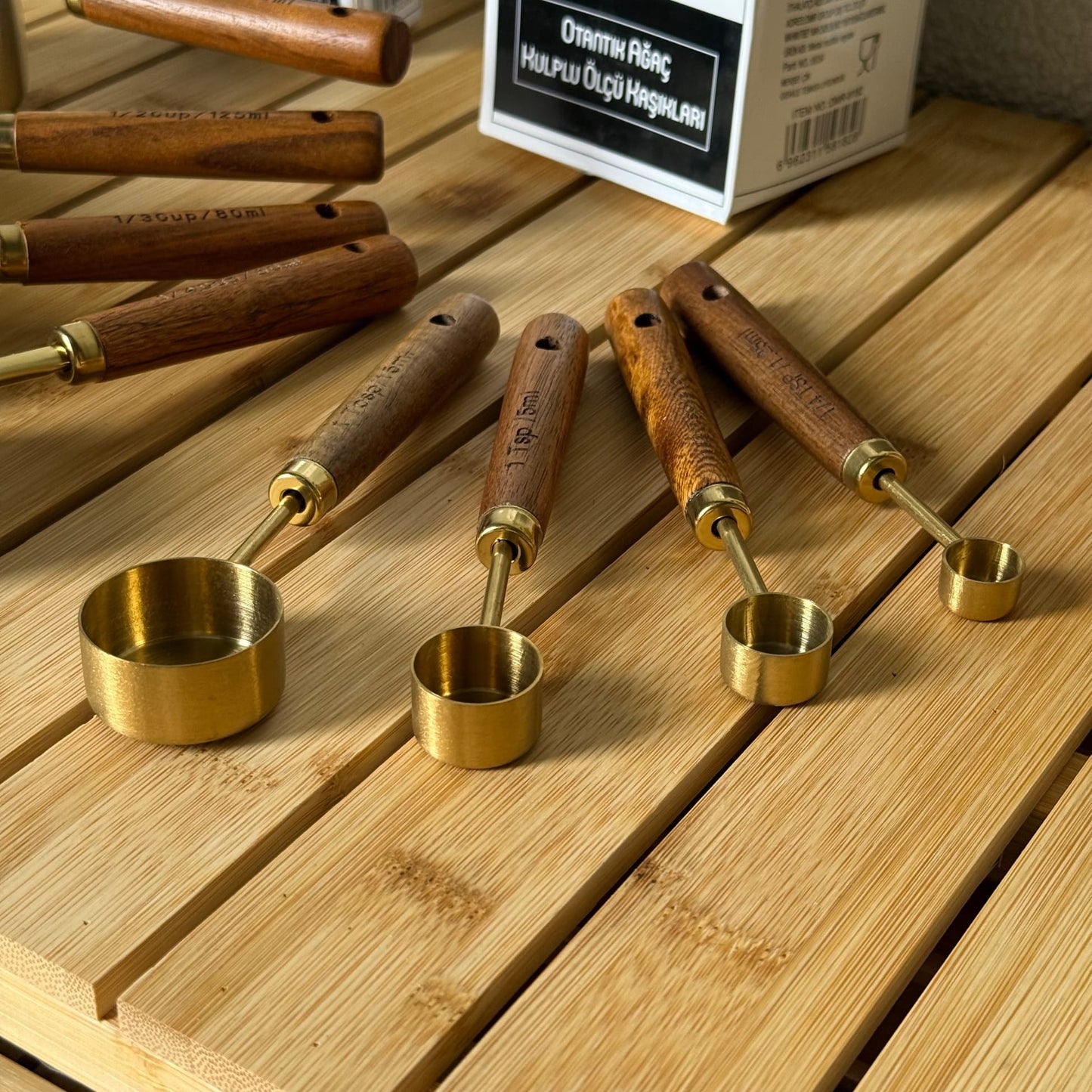 Barotti Ahşap Saplı Ölçü Kaşığı Set 8 Parça