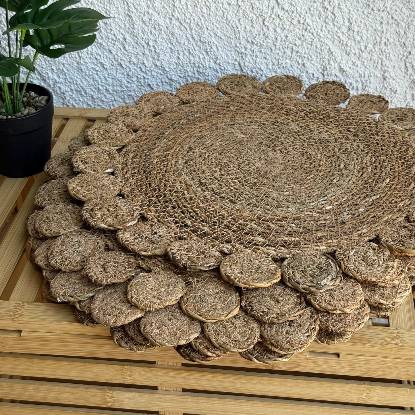 Çiçek Model Hasır Amerikan Servisi 6 Adet