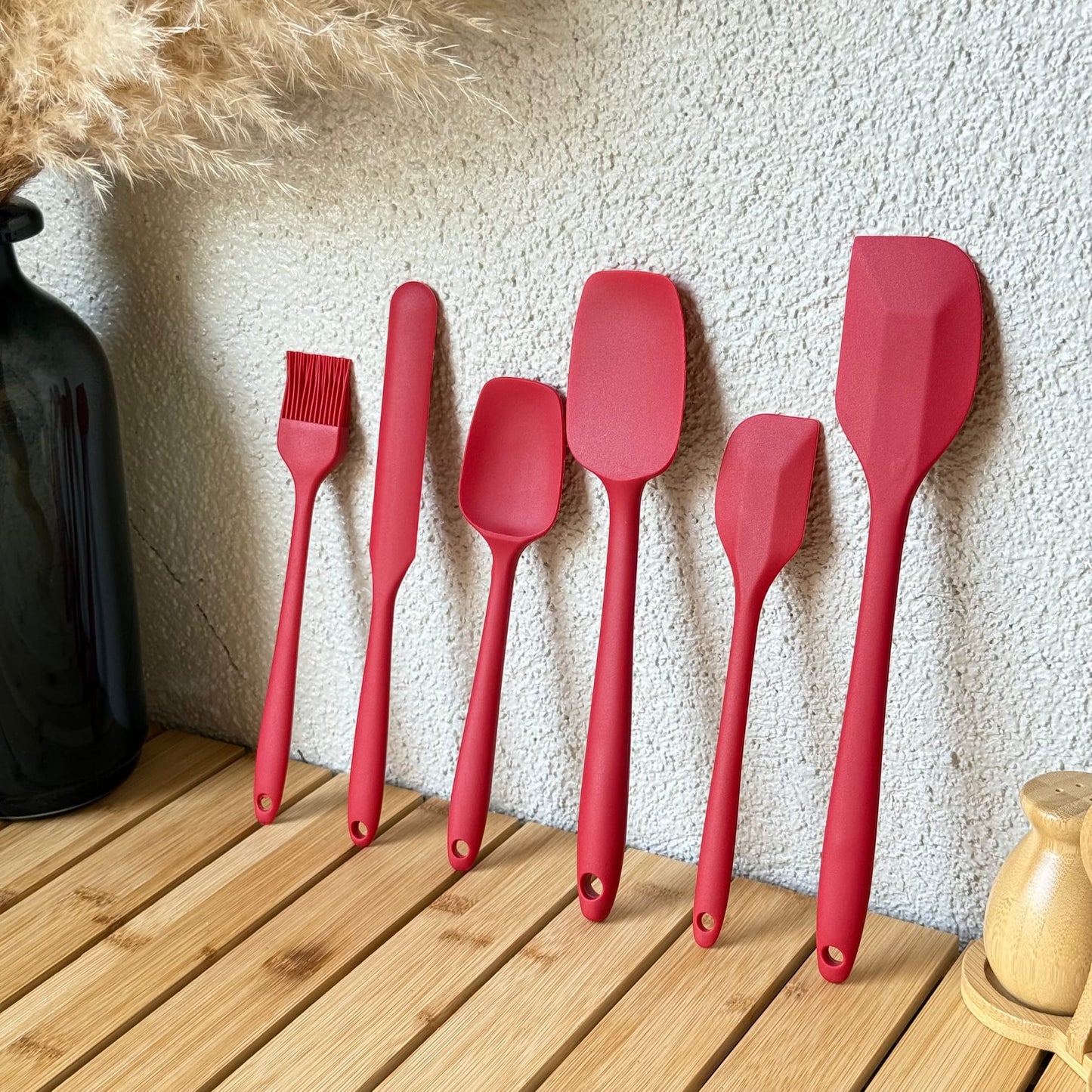 İcon Silikon Mutfak Seti 6 Parça Kırmızı