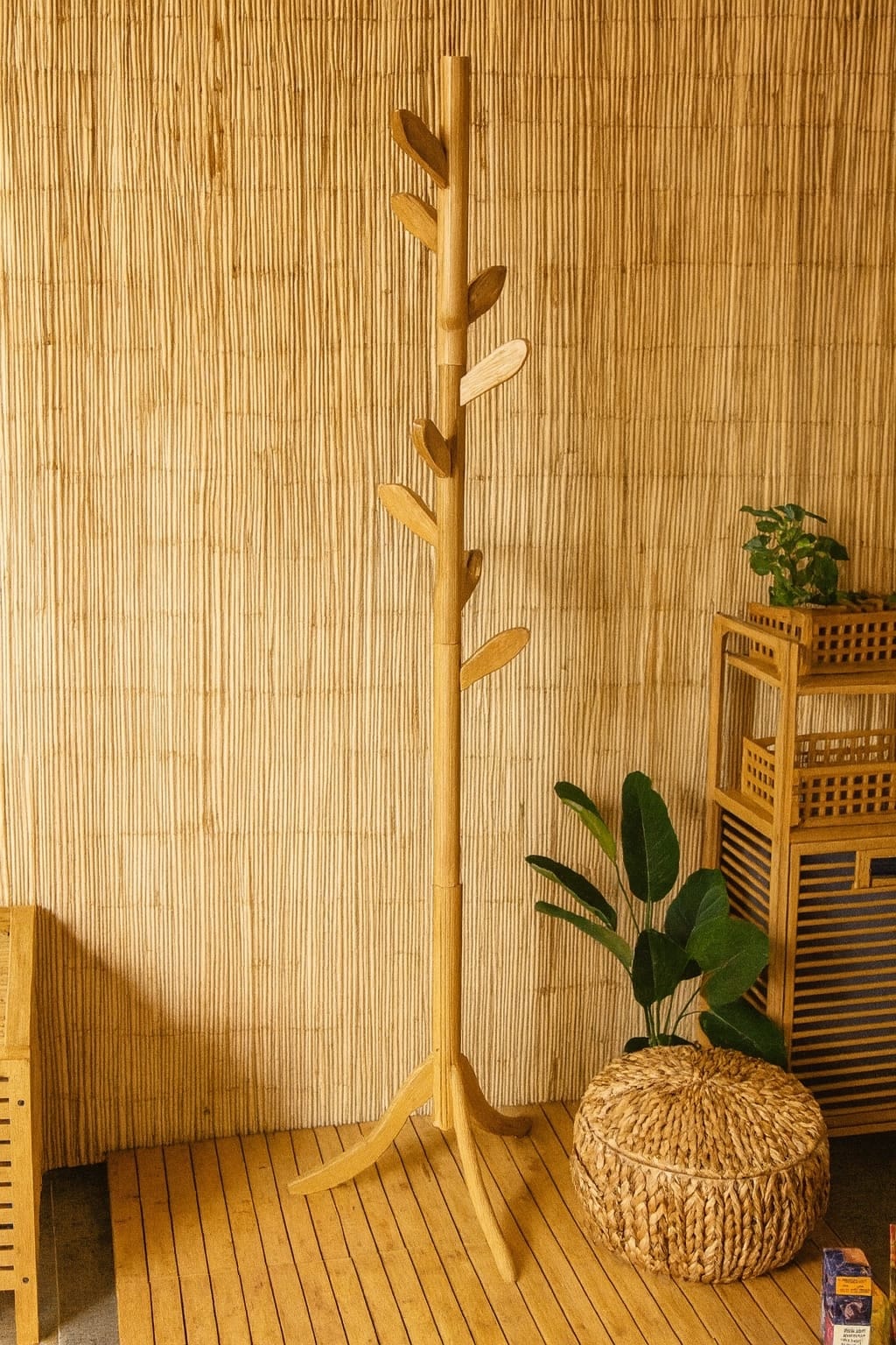 Elbis Bambu Ayaklı Demonte Askılık Portmanto 1.73 cm