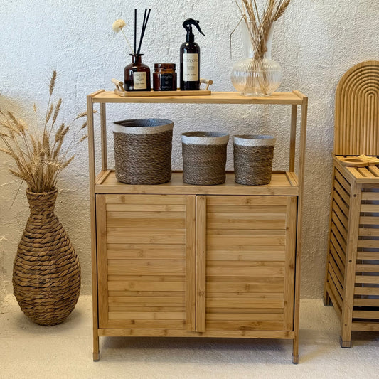 Miena Çok Amaçlı Bambu Dolap 63x27x85 cm