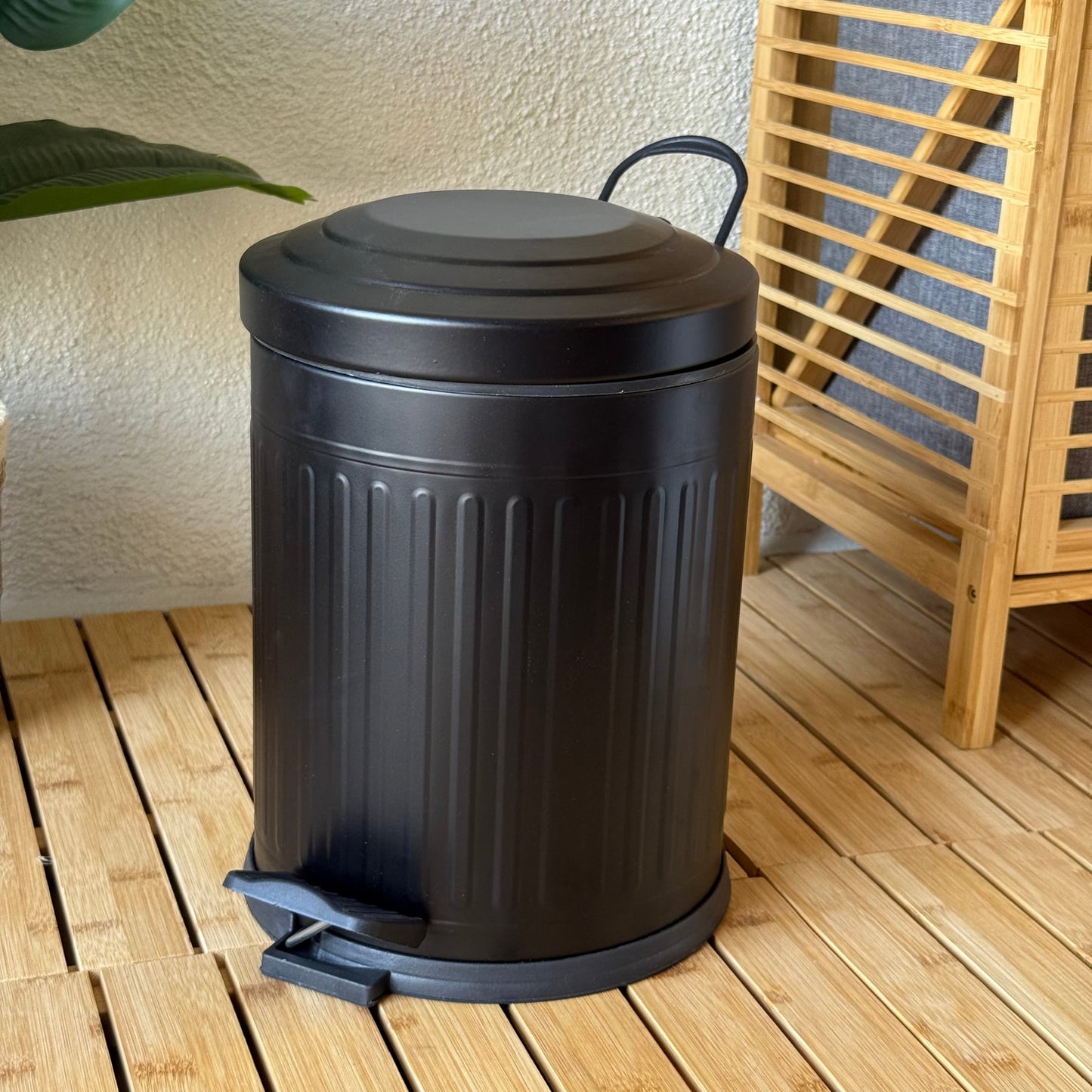 ZRA Vintage Çöp Kovası 5 Litre Mat Siyah