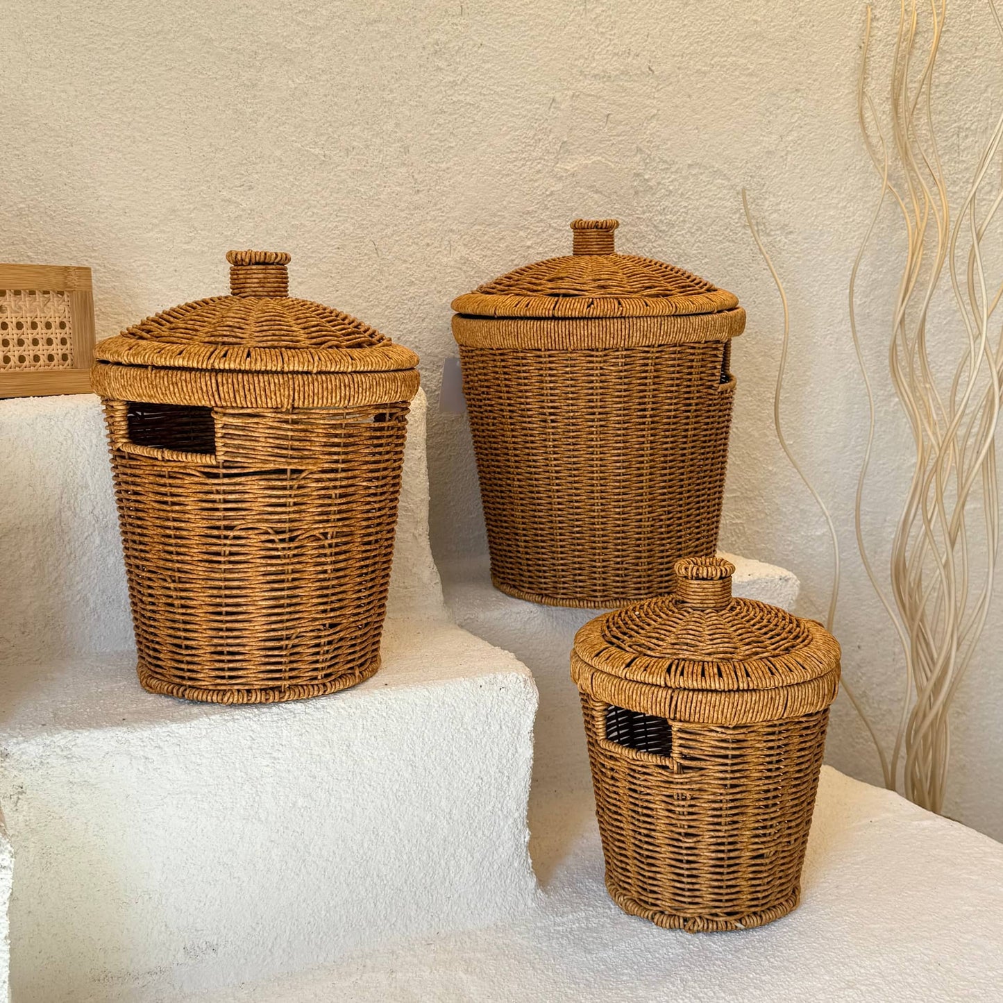 Leo Rattan 3 Boy Patates Soğanlık Seti