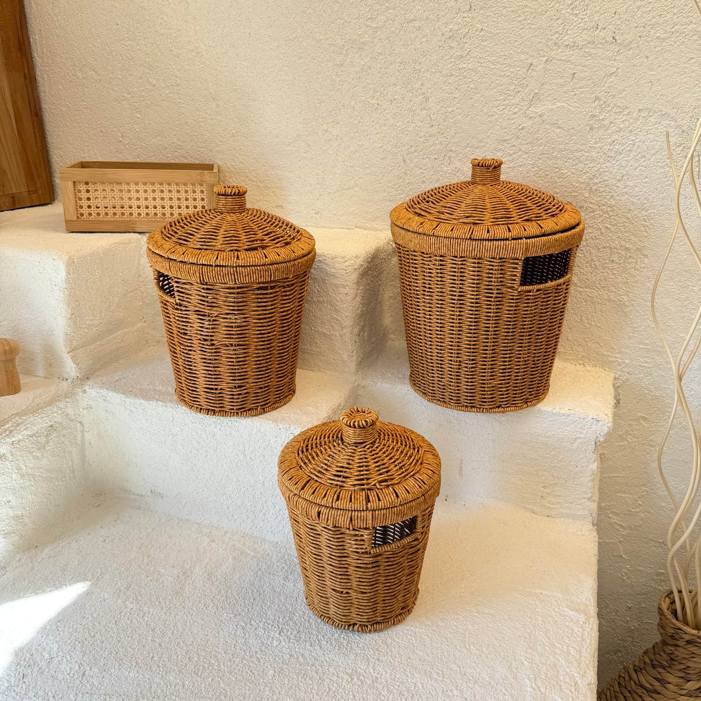 Leo Rattan 3 Boy Patates Soğanlık Seti