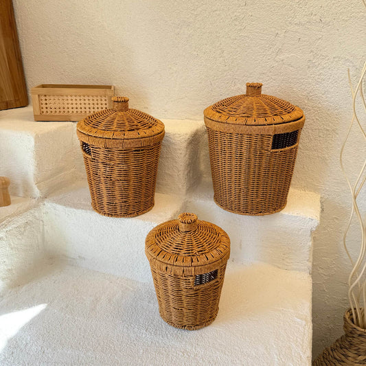 Leo Rattan 3 Boy Patates Soğanlık Seti