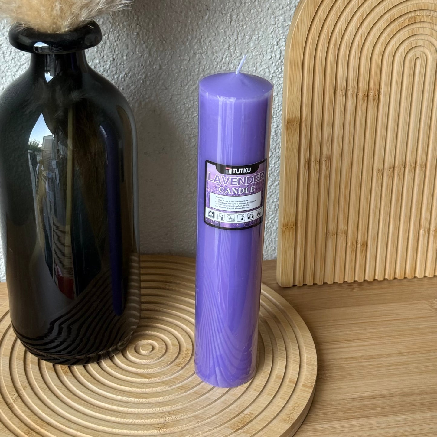 Candle Baton Uzun Mum 25 CM Lavanta