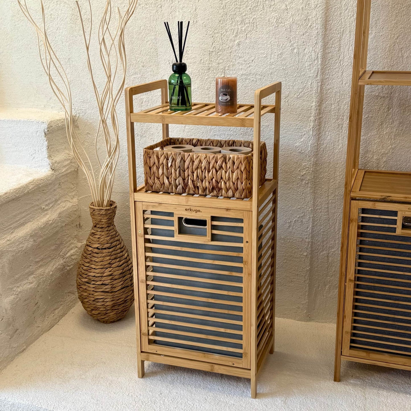 Tortilla Bambu Kitli Çamaşır Sepeti 95x40x30 cm