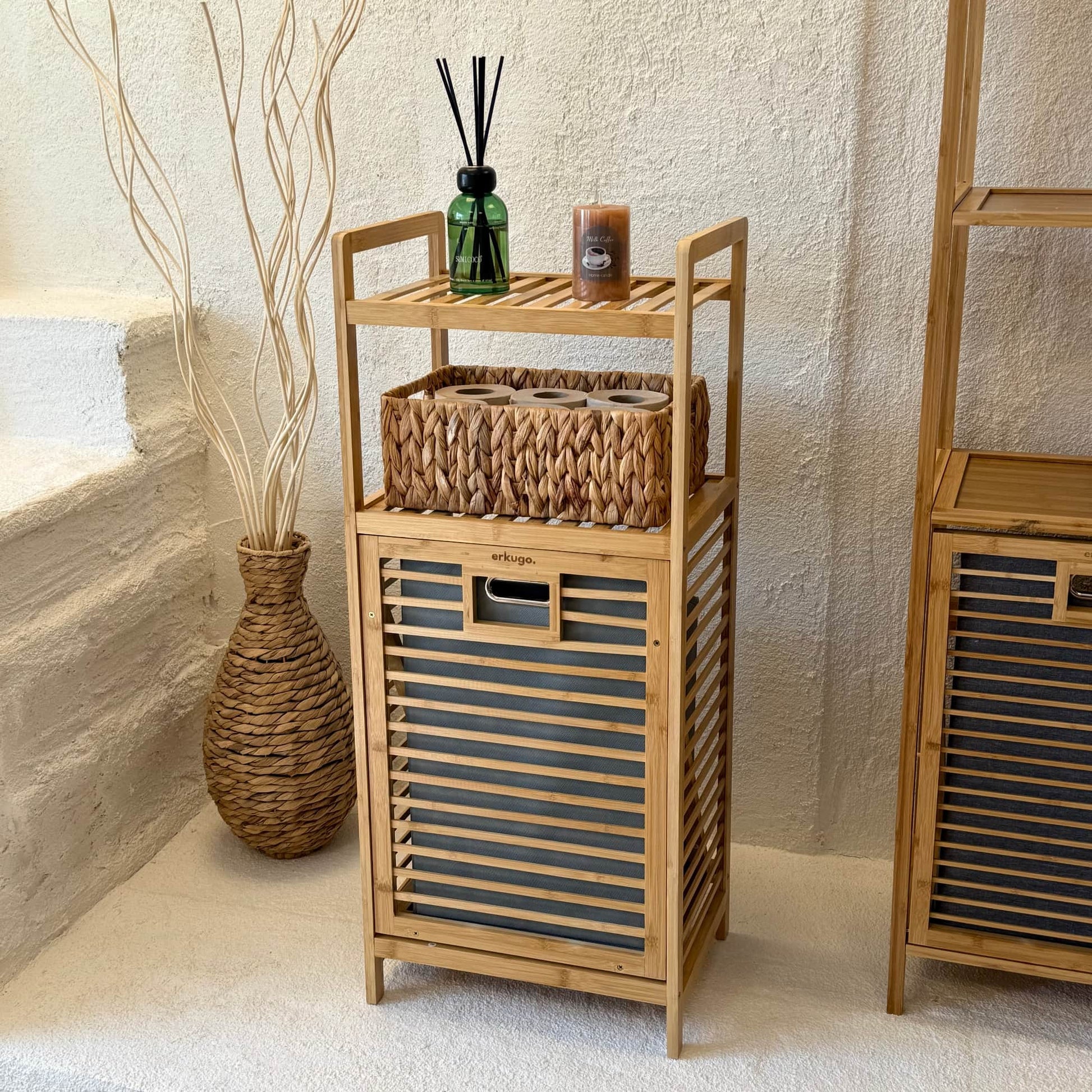 Tortilla Bambu Kitli Çamaşır Sepeti 95x40x30 cm