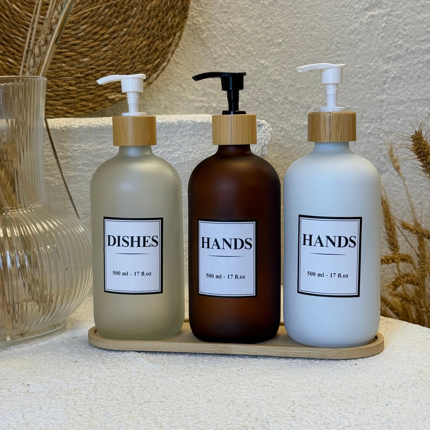 Barotti 3 Lü Sıvı Sabun Seti Bambu Standlı 500 ml