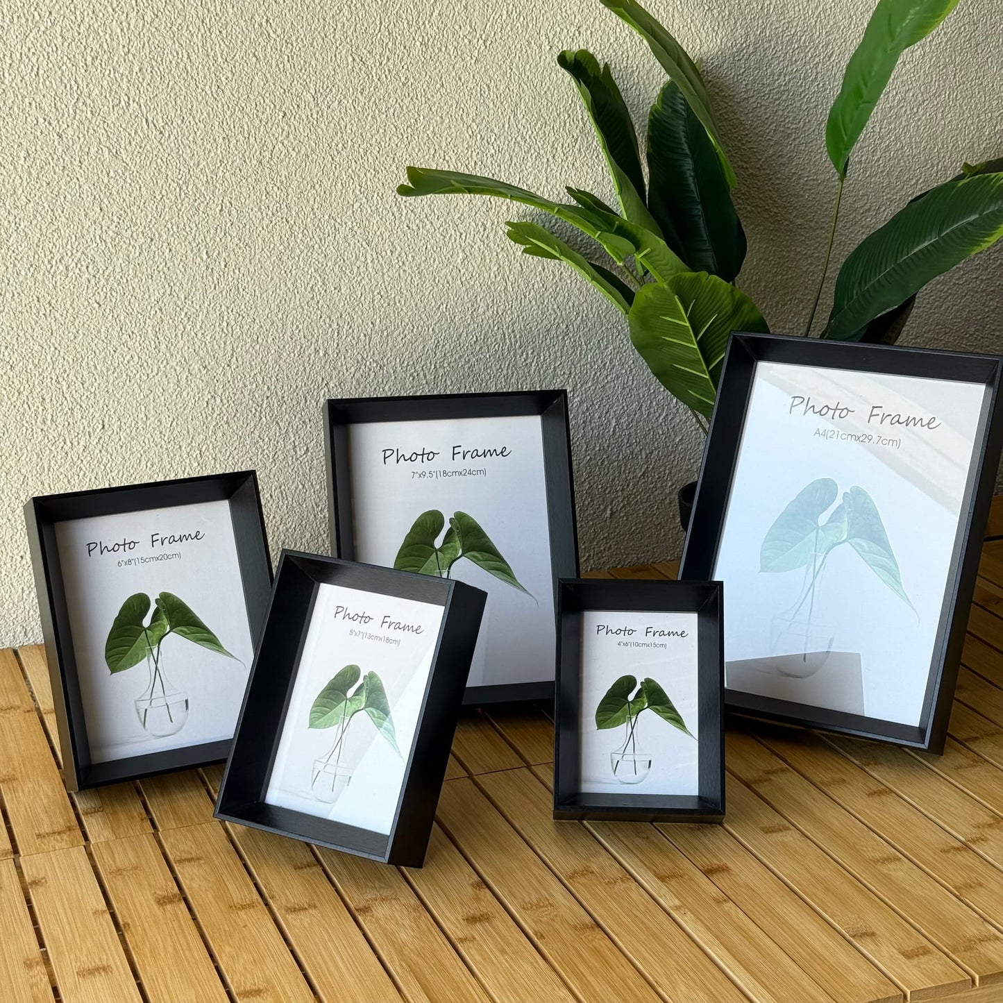 İKAE 5 Boy Ahşap Çerçeve Seti Mat Siyah