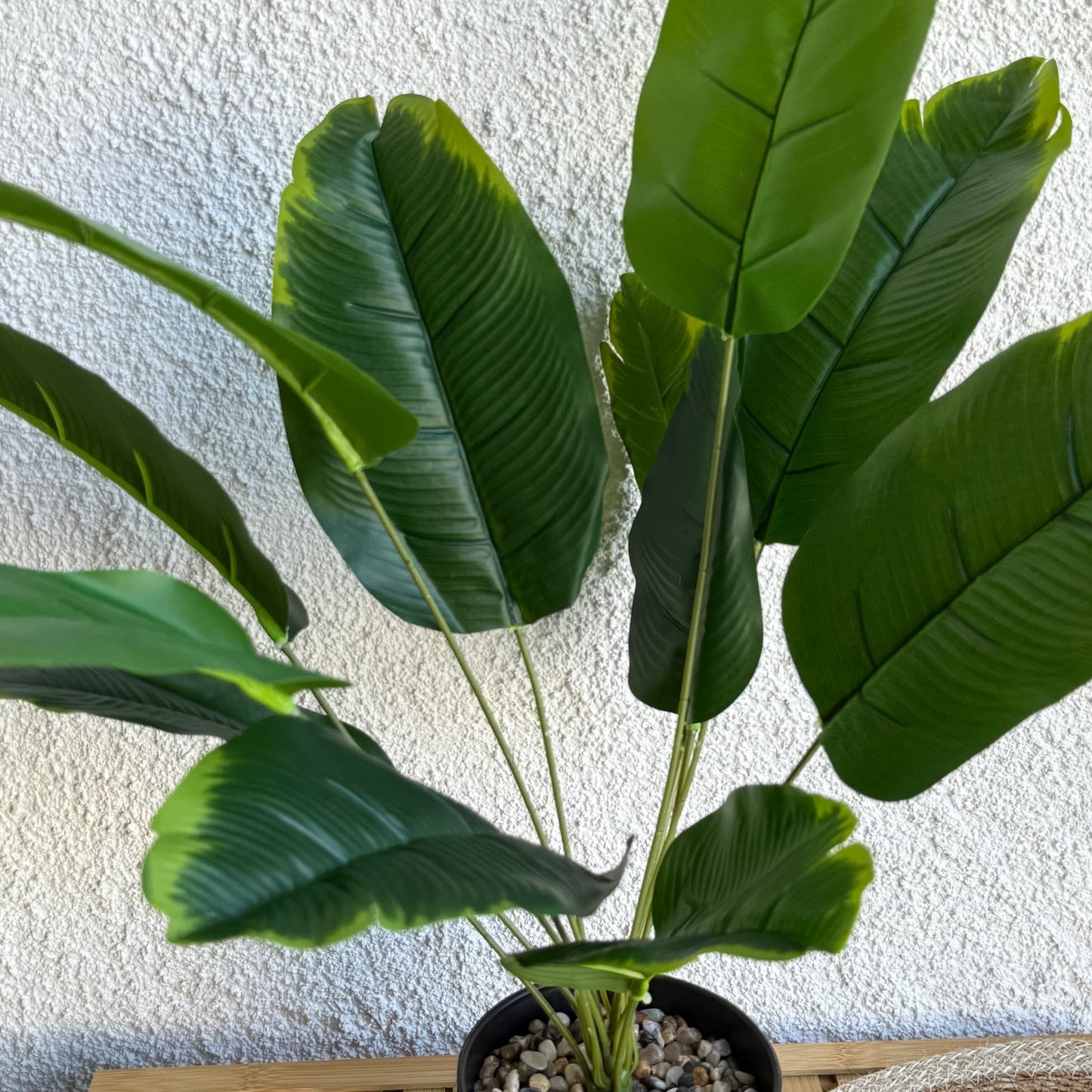 Uzun Yapraklı Saksılı Yapay Çiçek 65 cm