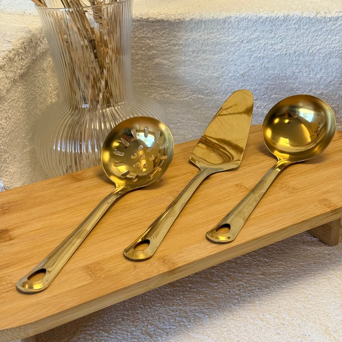 Mila Gold Çelik Kepçe Seti 3 Parça