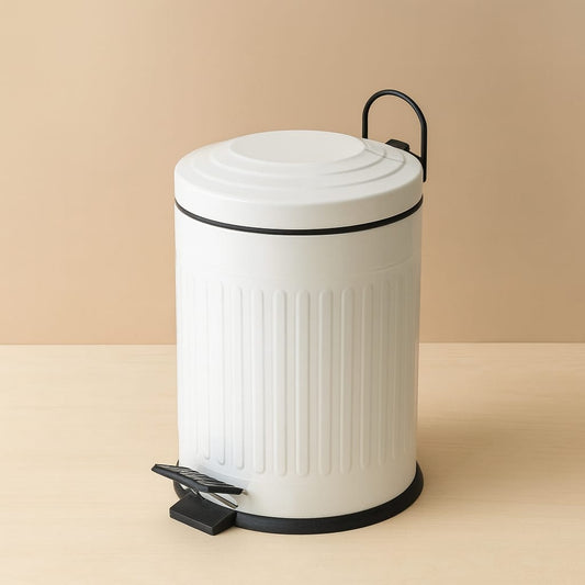 ZRA Vintage Çöp Kovası 5 Litre Beyaz