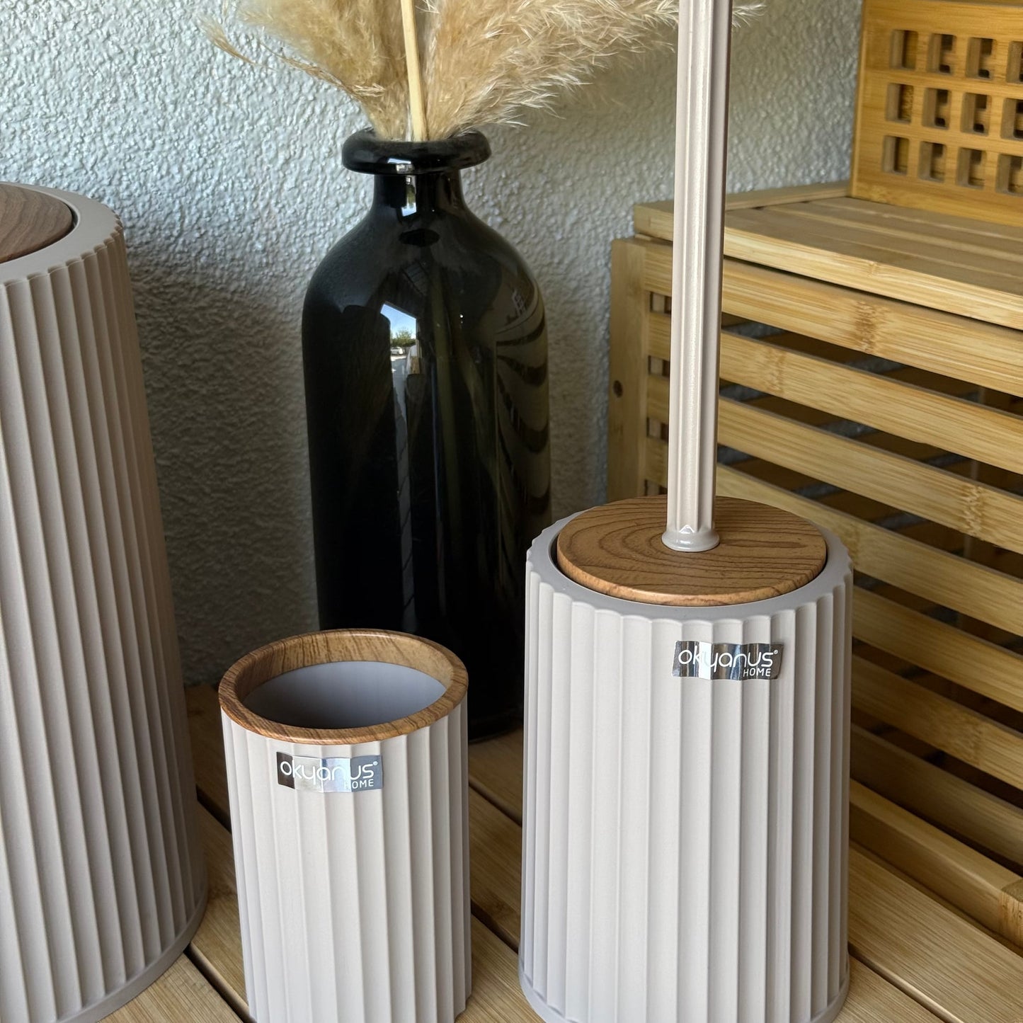 Coliseum Akrilik Banyo Seti 5 Parça Bej