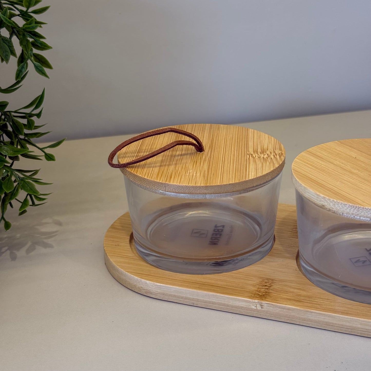 ZBERN Bambu Altlığı İkili Cam Kahvaltılık