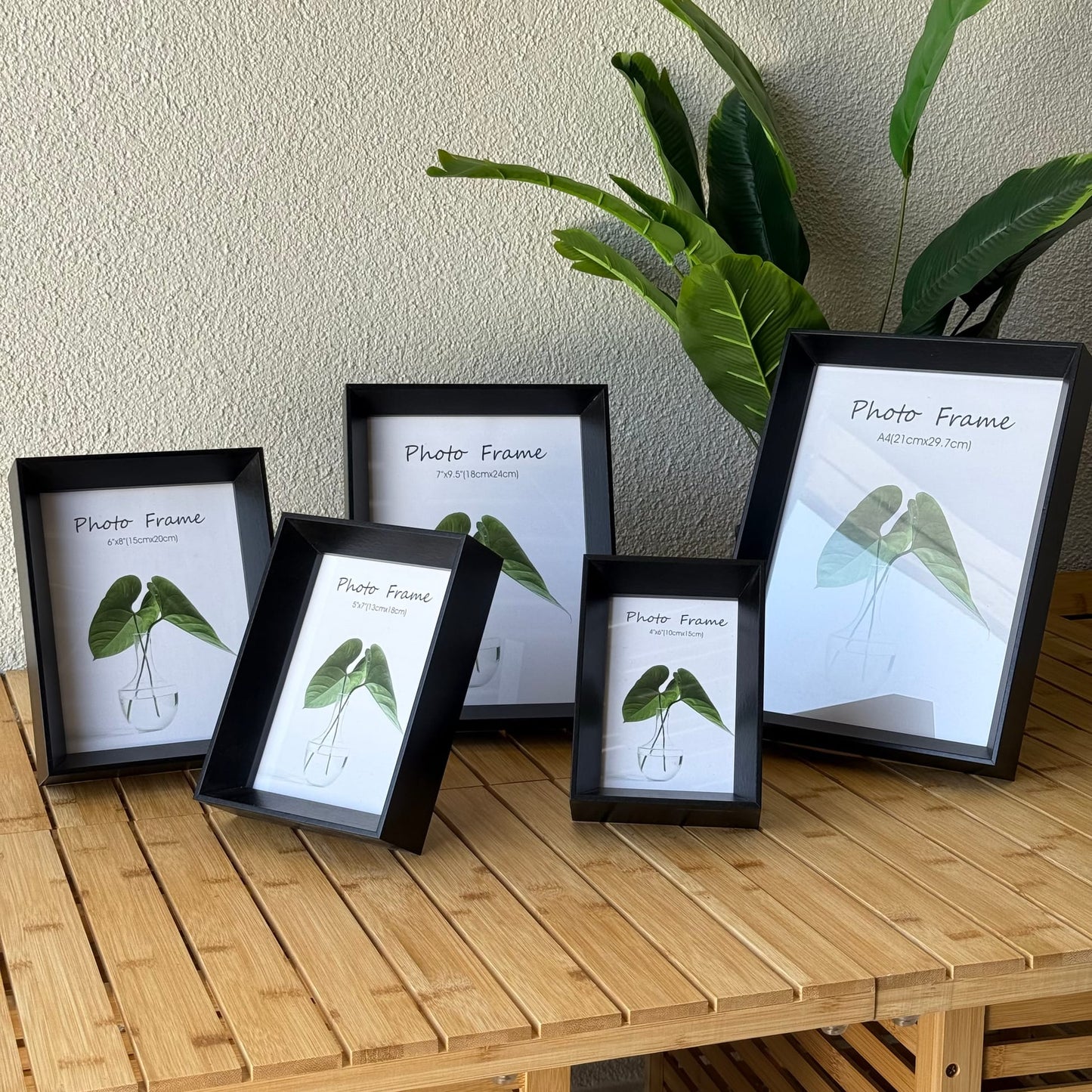 İKAE 5 Boy Ahşap Çerçeve Seti Mat Siyah