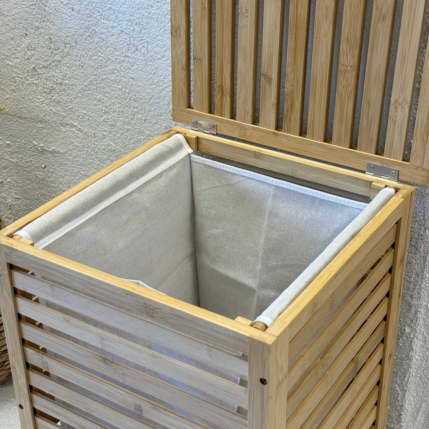 Bambu Kirli Çamaşır Sepeti 57x40x40 cm