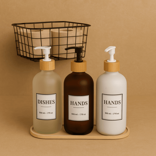 Barotti 3 Lü Sıvı Sabun Seti Bambu Standlı 500 ml
