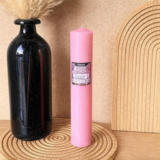 Candle Baton Uzun Mum 25 CM Rose