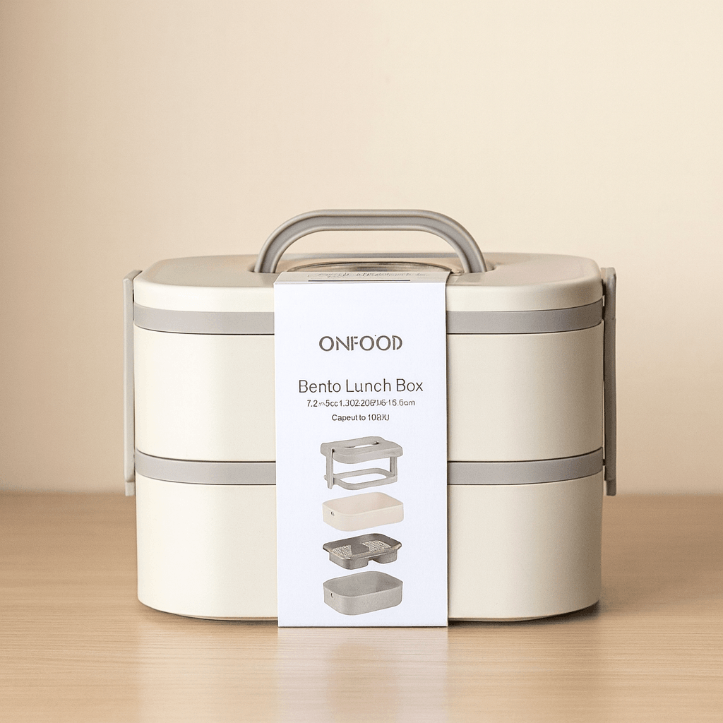 Okyanus 2 Katlı Lunch Box Krem 19,5x14,3x13,2 CM