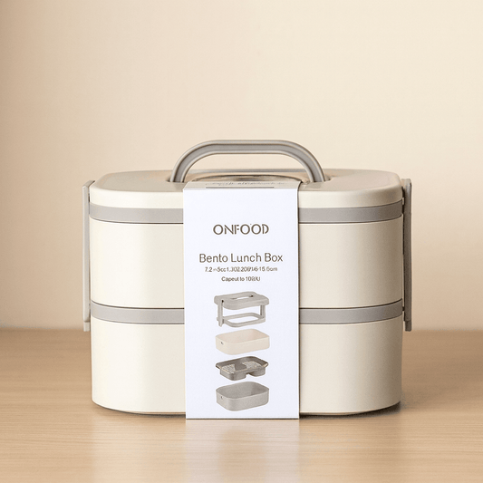 Okyanus 2 Katlı Lunch Box Krem 19,5x14,3x13,2 CM