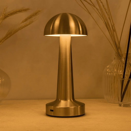 Mira Yuvarlak Masaüstü, 3 Fonksiyonlu Led Lamba Şarjlı 23 cm Gümüş