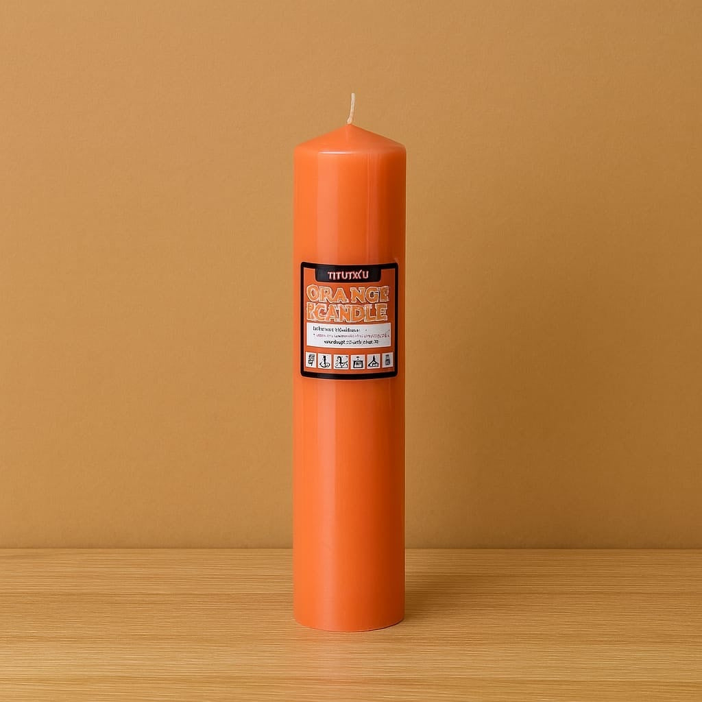 Candle Baton Uzun Mum 25 CM Orange