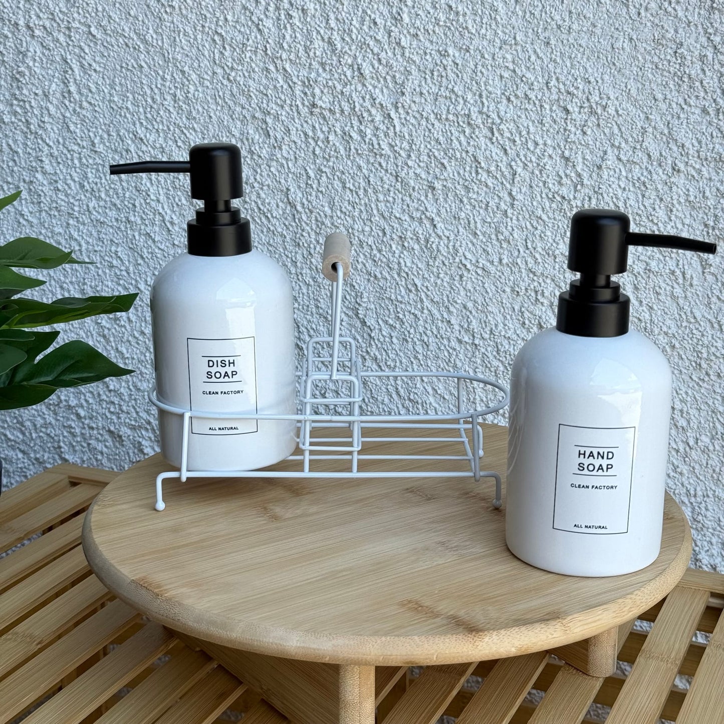 Choice Standlı Sıvı Sabunluk Seti Beyaz