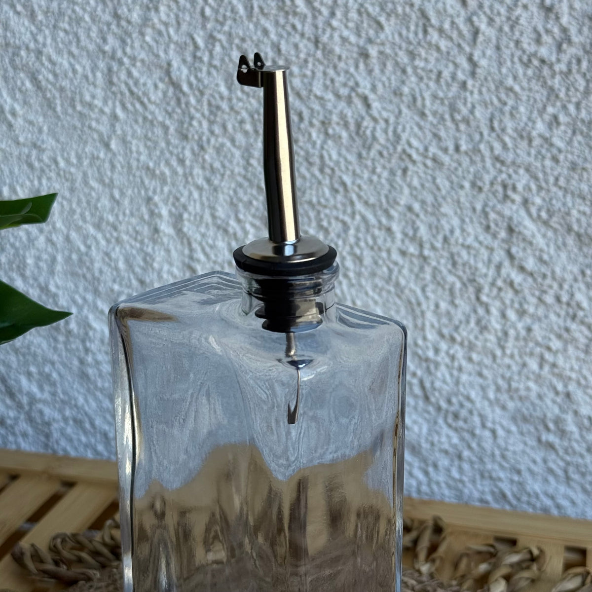 Barotti Dikdörtgen Cam Yağdanlık 500 ML Gümüş 8608