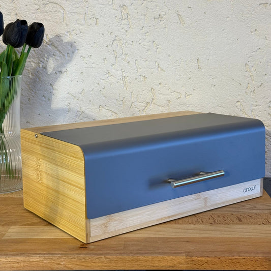 Alga Bambu Büyük Boy Ekmek Kutusu Gri