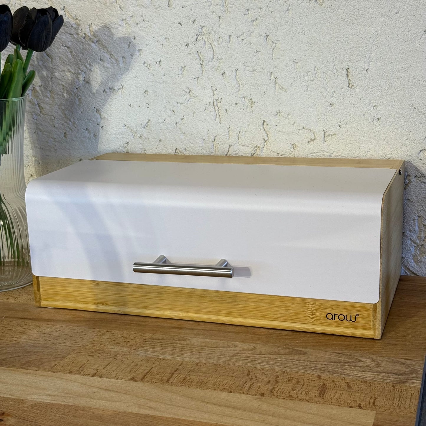 Alga Bambu Büyük Boy Ekmek Kutusu Krem