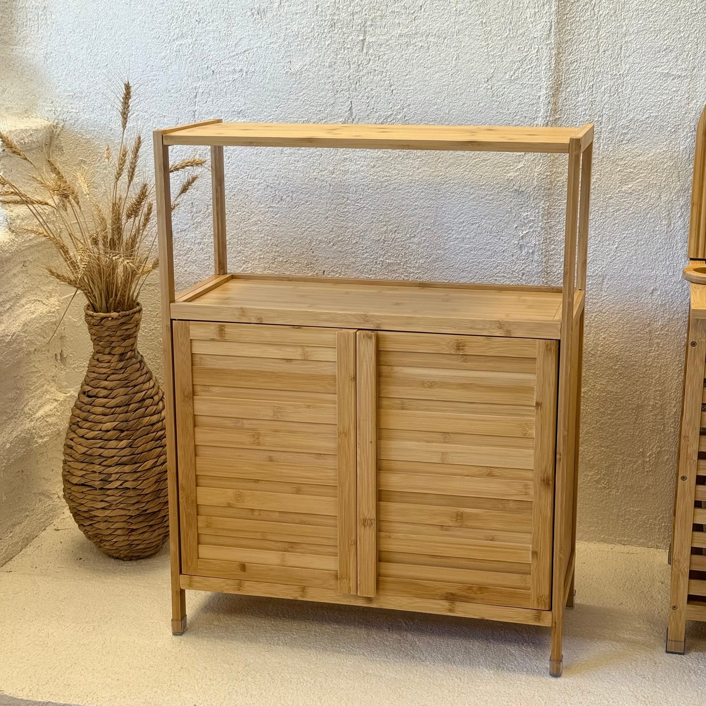 Miena Çok Amaçlı Bambu Dolap 63x27x85 cm