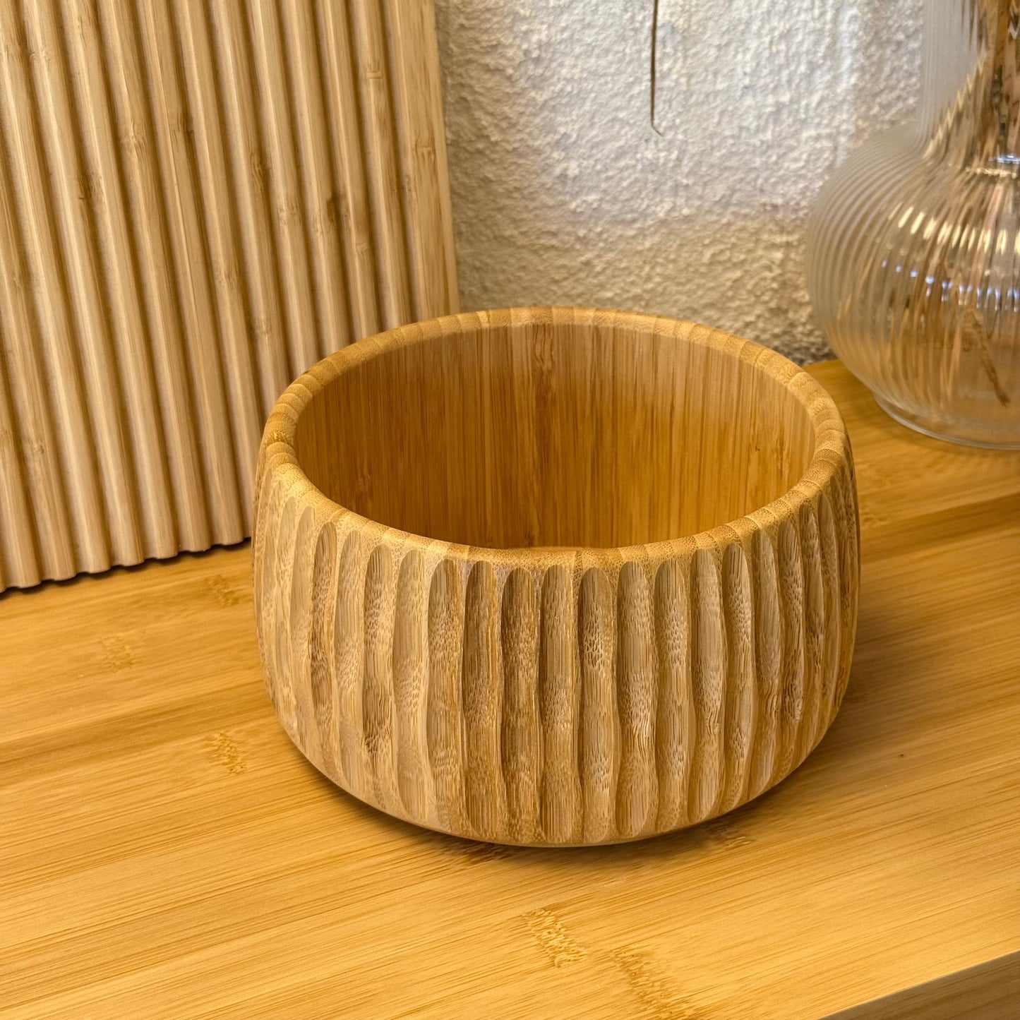 Bambu Çizgili Derin Kase 16,5x16,5x9,5 cm