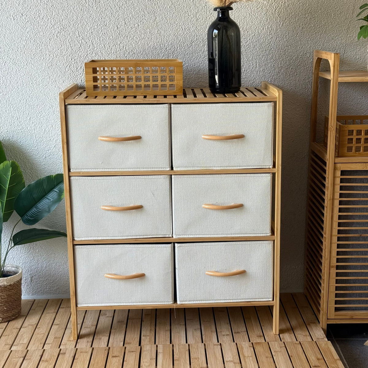 Rima Bez Çekmeçeli Bambu Raf 78,5x35x66 cm (model:9196)