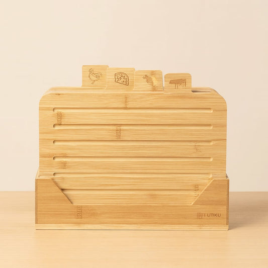 Lucias Bambu  Standlı Kesme Tahtası Seti