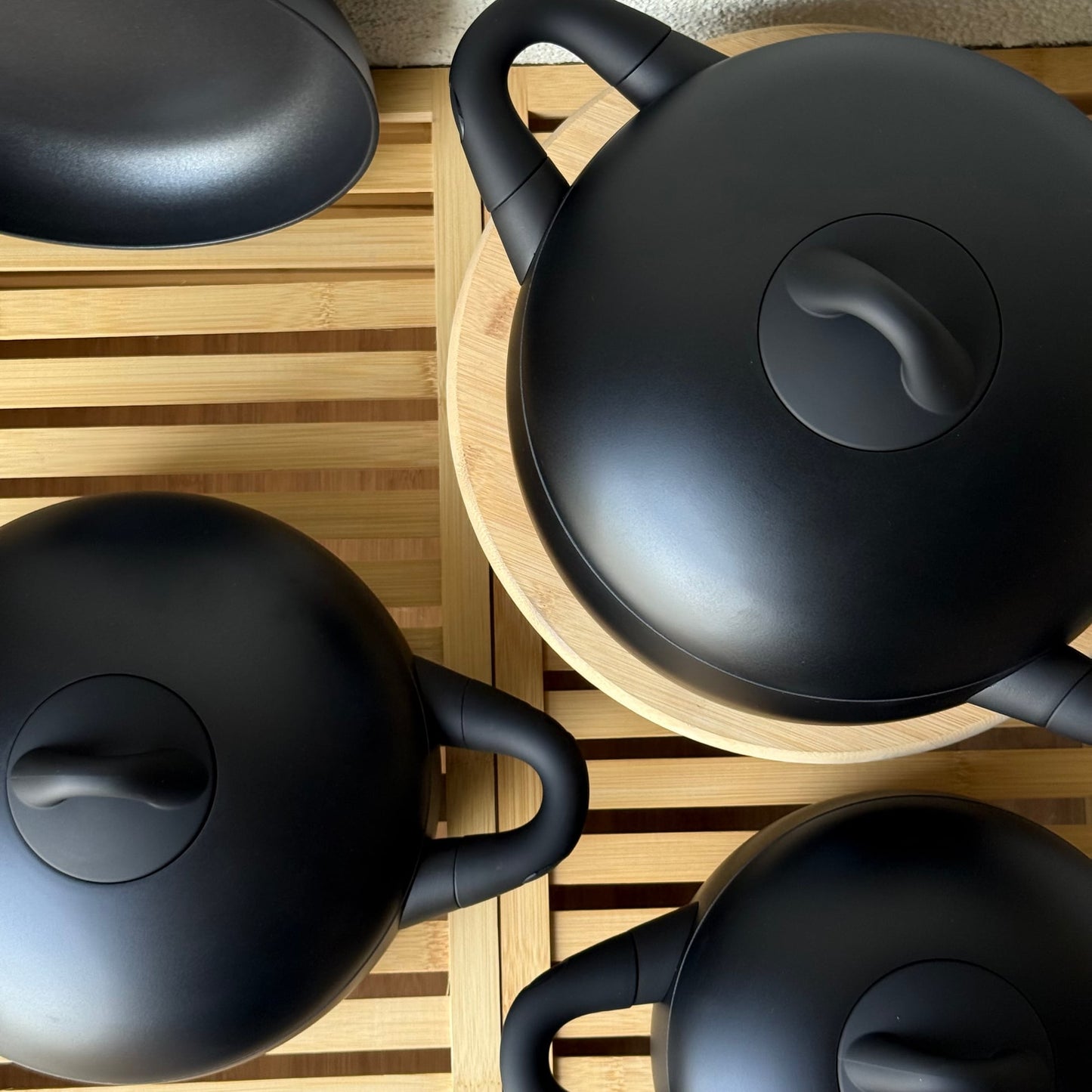 Dolce 7 Parça Döküm Gövde Tencere Seti Mat Siyah