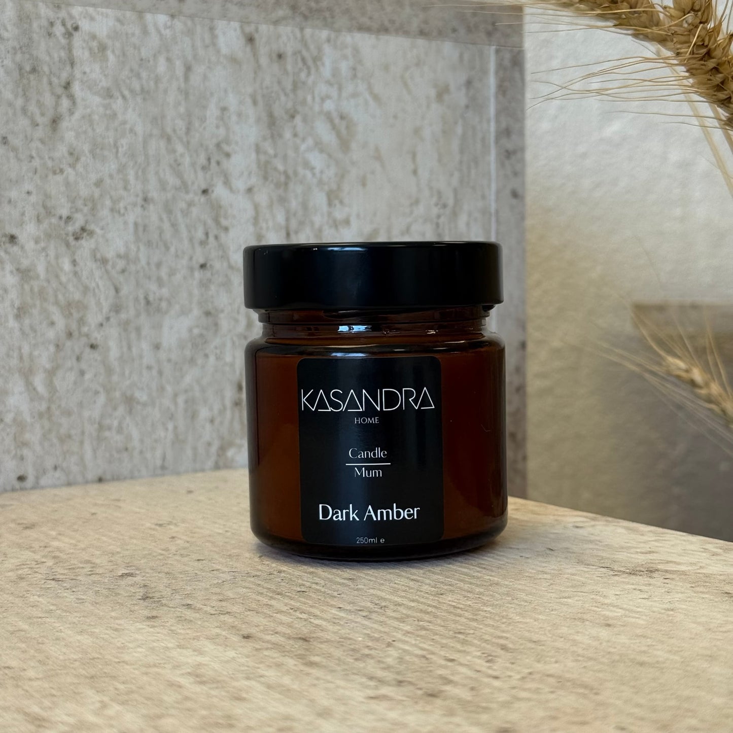 Kasandra Home Darka Amber Mum 250 ML (SİYAH)