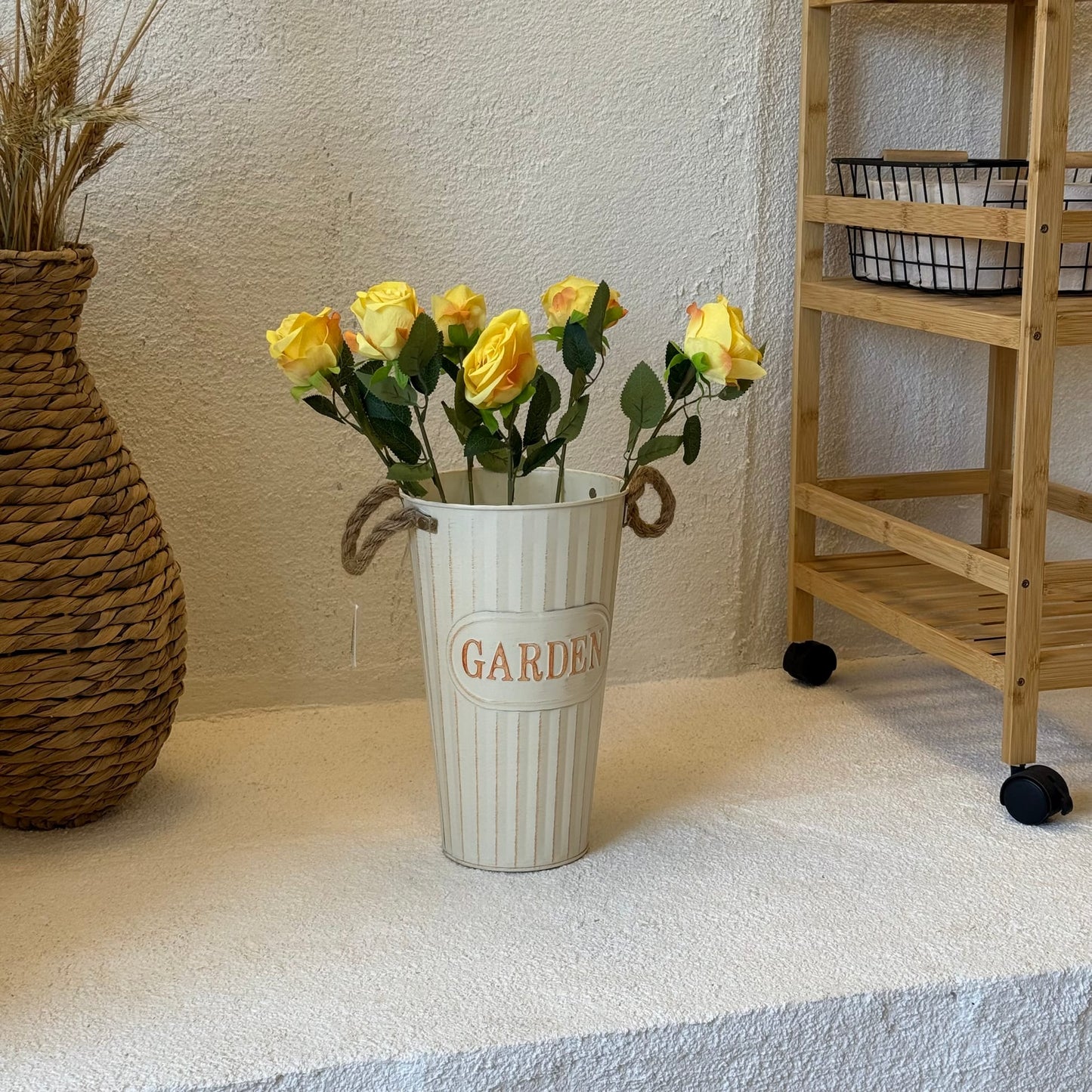 Rose Yapay Buket Sarı 6 Adet 50 cm