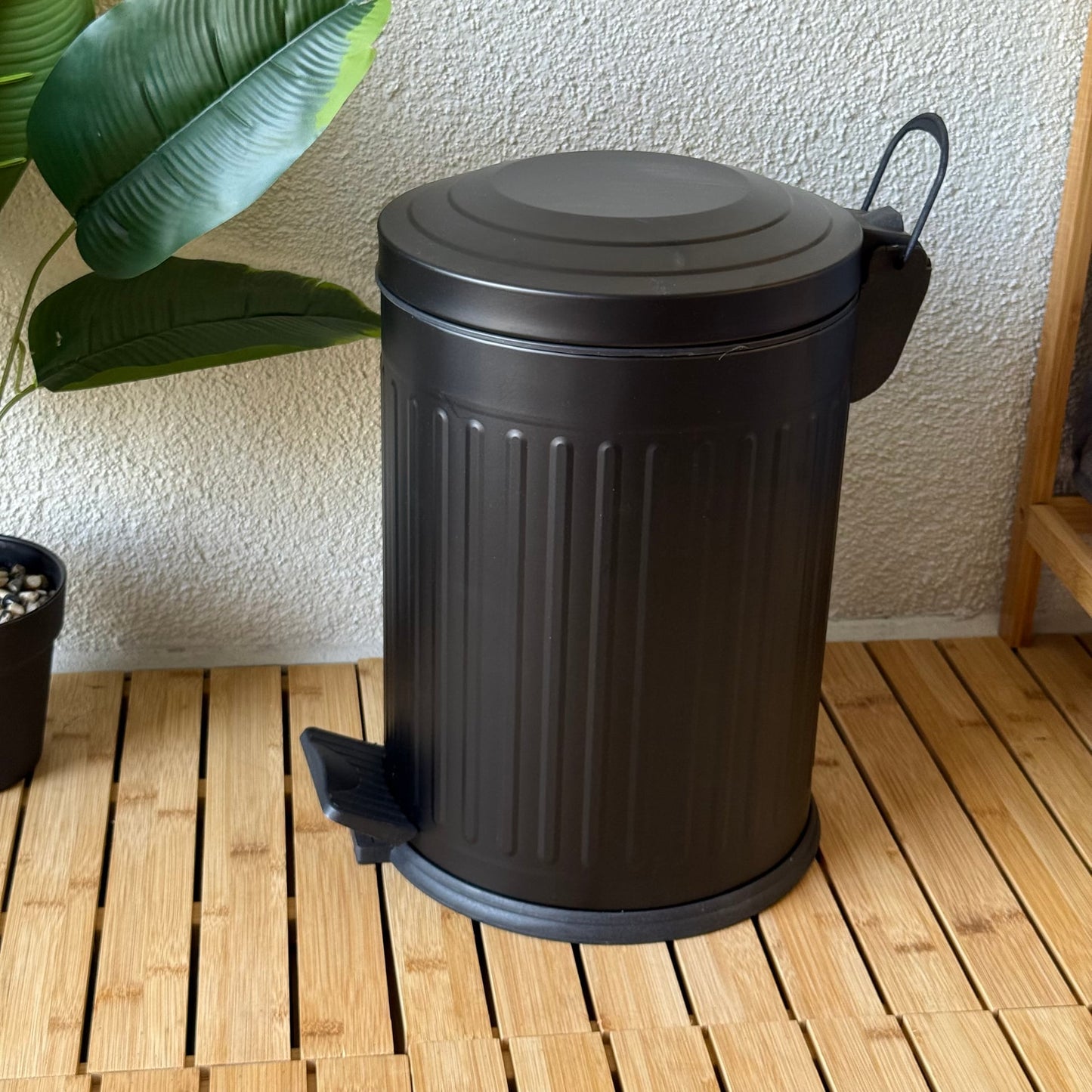 ZRA Vintage Çöp Kovası 12 Litre Mat Siyah