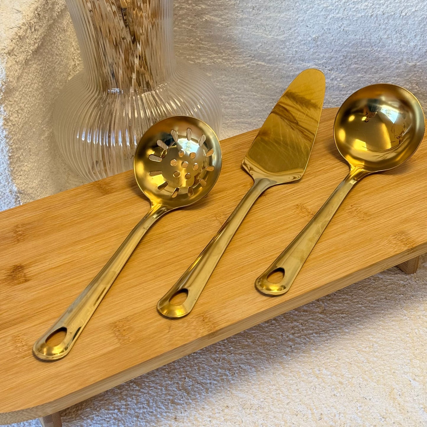 Mila Gold Çelik Kepçe Seti 3 Parça