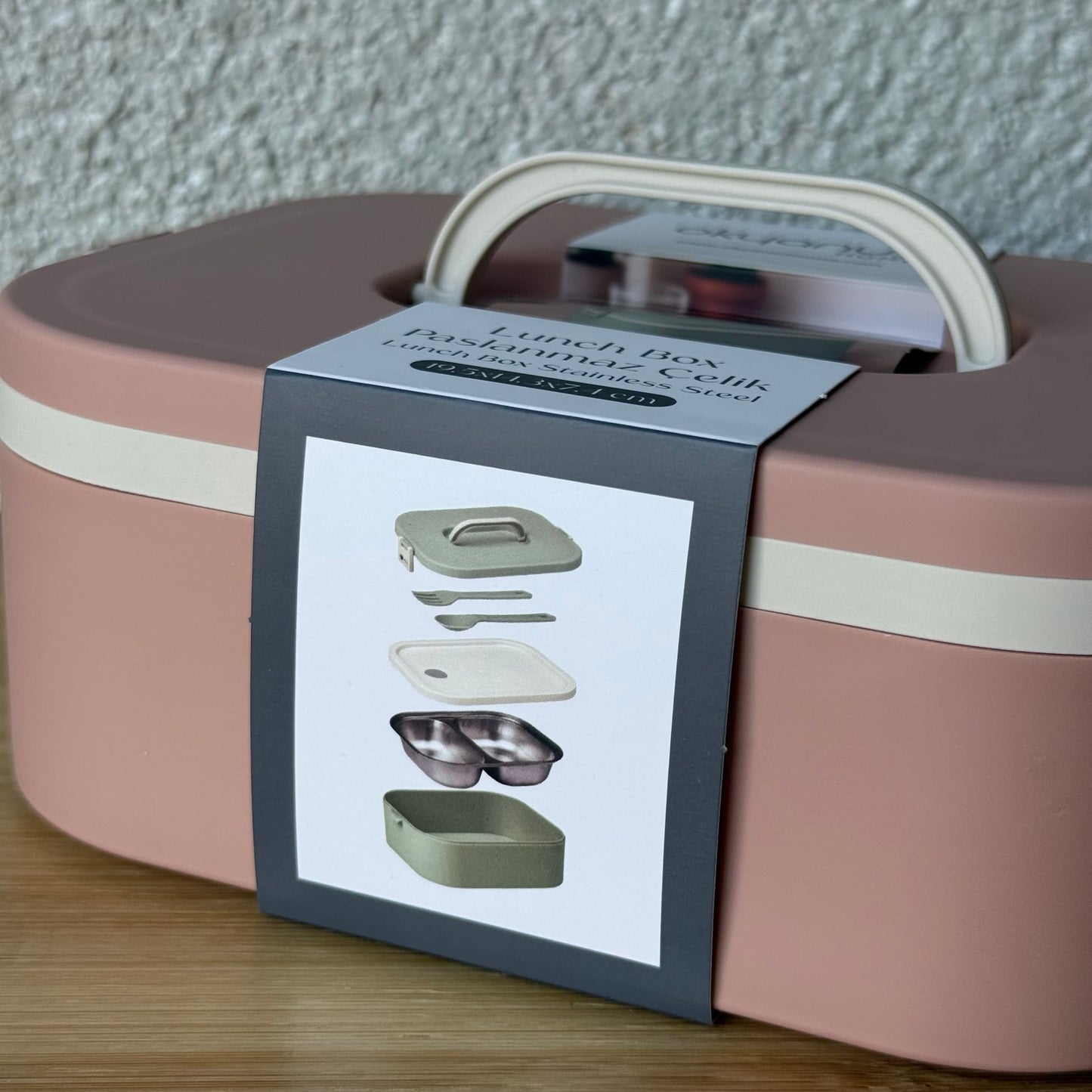 Okyanus Lunch Box Paslanmaz Çelik Pudra 19,5x14,3x7,4 CM