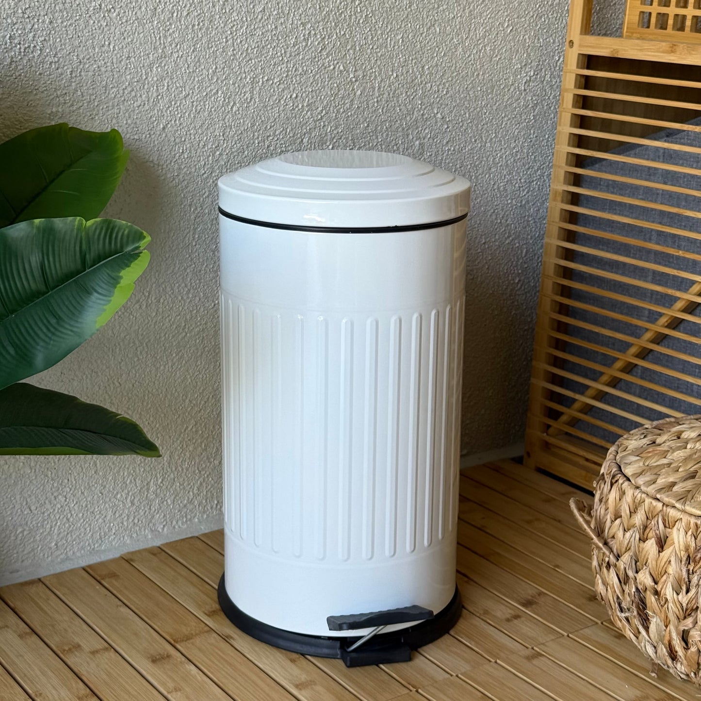 ZRA Vintage Çop Kovası 16 Litre Beyaz