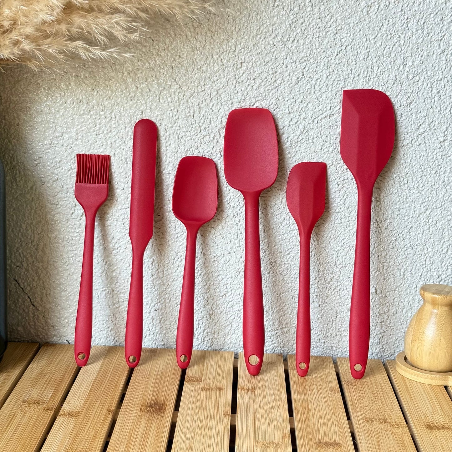 İcon Silikon Mutfak Seti 6 Parça Kırmızı