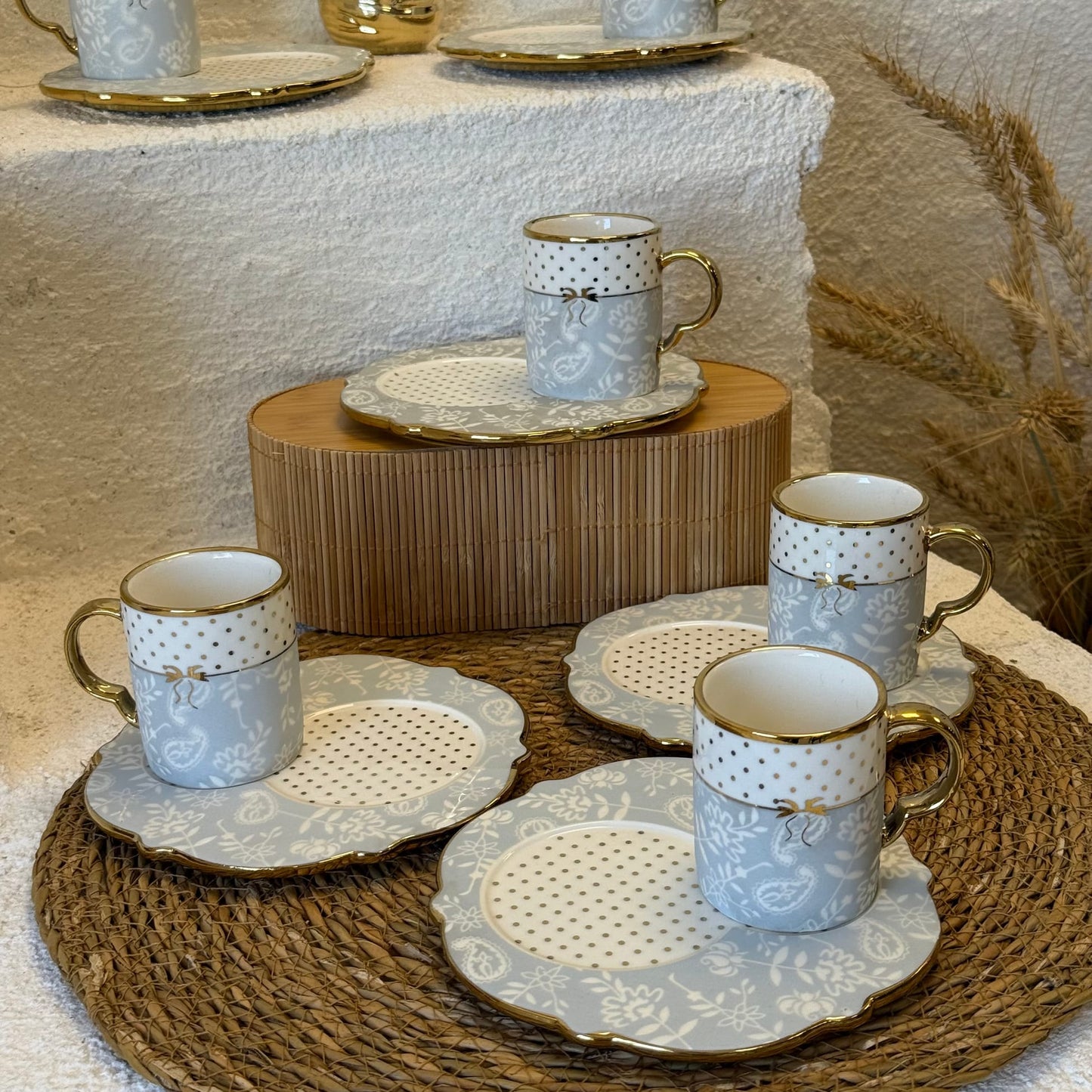 Piante Porselen Kahve Fincan Takımı 6 Kişilik