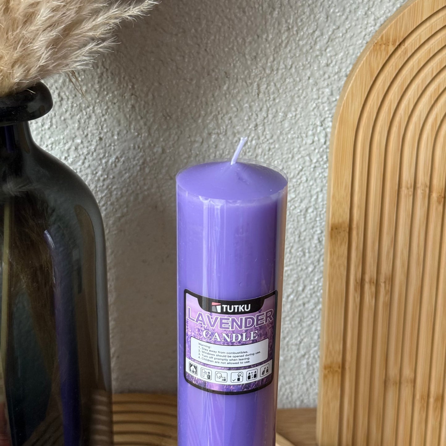 Candle Baton Uzun Mum 25 CM Lavanta