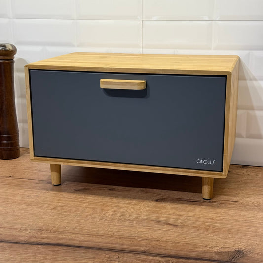 Eva Ayaklı Bambu Ekmeklik Gri