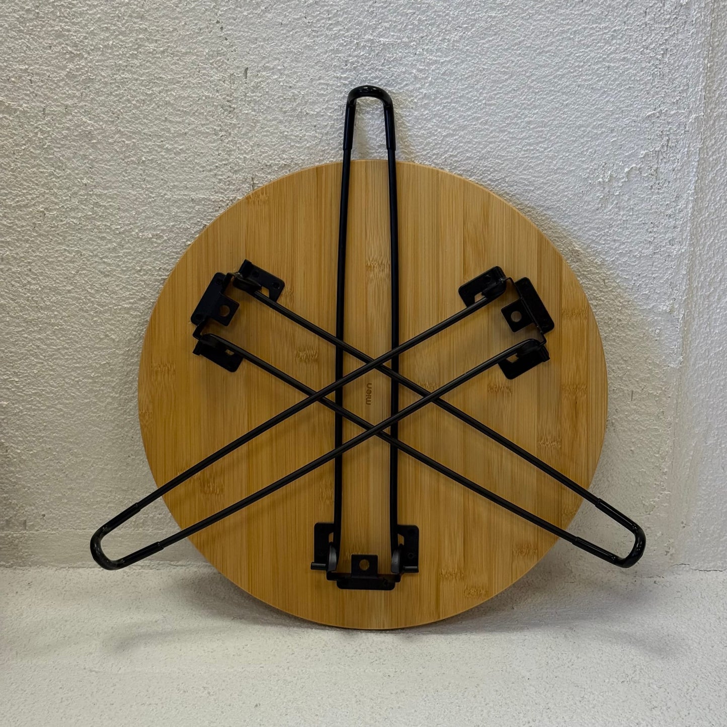 Katlanır Bambu Yuvarlak Orta Sehpa 44x44x46 cm