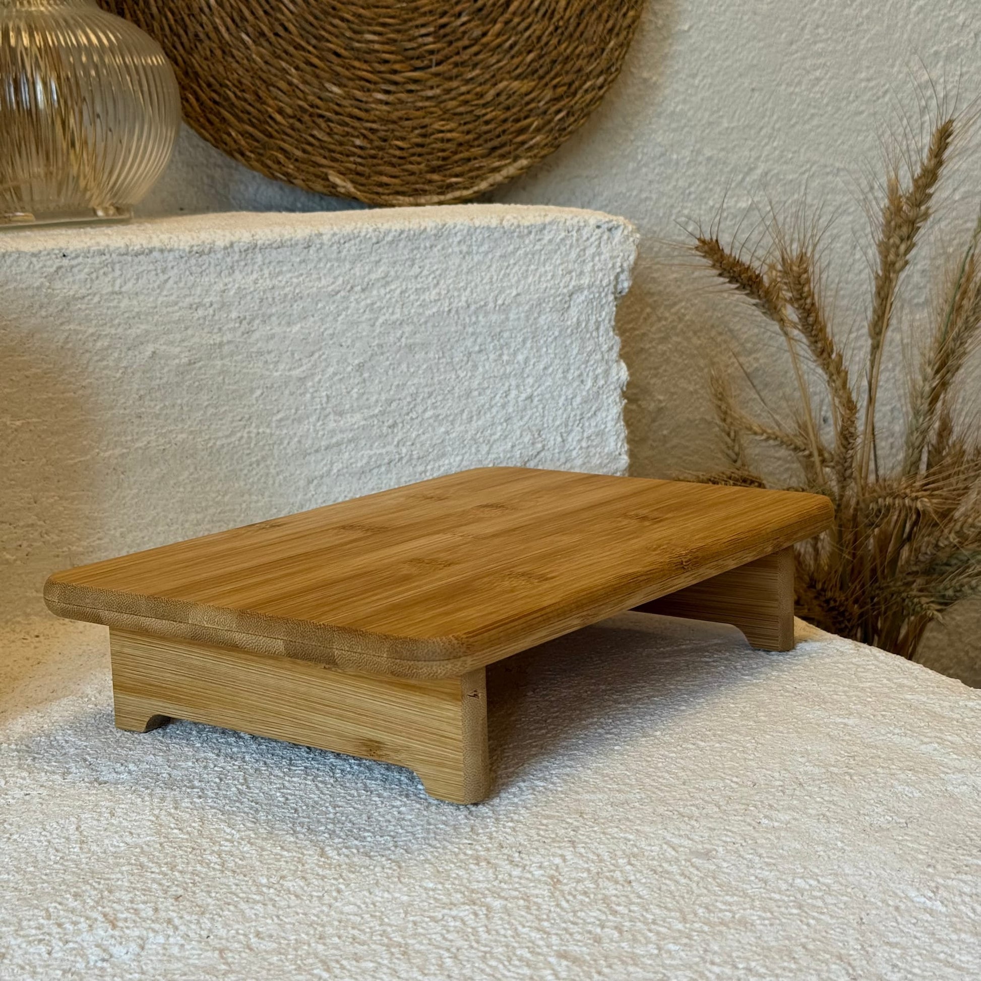 İntel Ayaklı Bambu Kesim Panosu Küçük Boy 30x20x6 cm