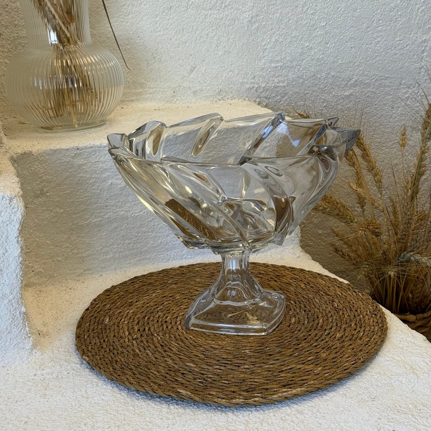 Eleanor Ayaklı Bol Kristal Kase 27x27x21 cm