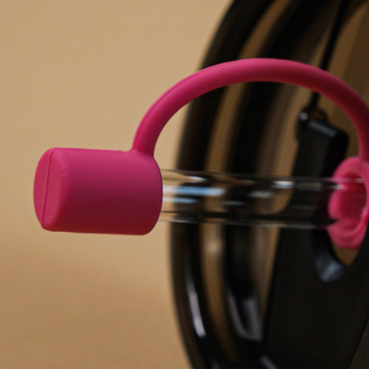 Fashion Ğipetli Borosilikat Cam Bardağı Fuşya 500 ML